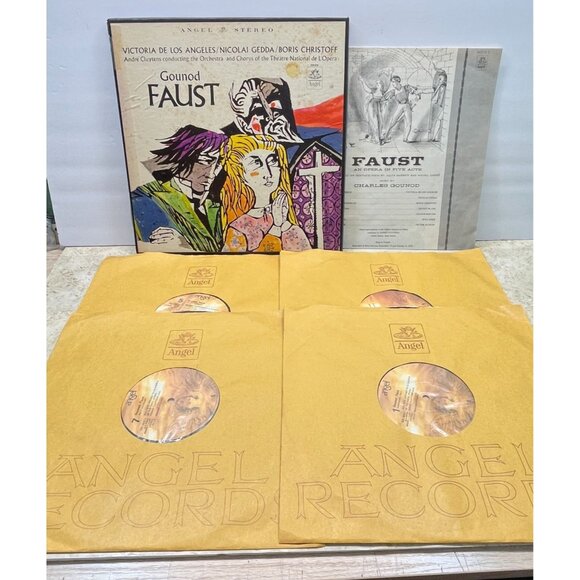 Gounod Faust 4LP Box Set Victoria De Los Angeles Angel 3622 Nicolai Gedda - Picture 1 of 9